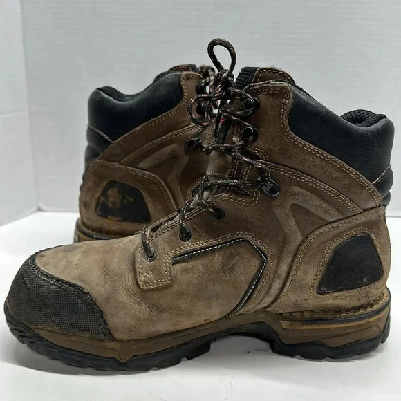 Red Wing Boots Steel Toe Boot Work Shoes Lace Up Waterproof Brown Mens Size 10 D - Picture 8 of 12